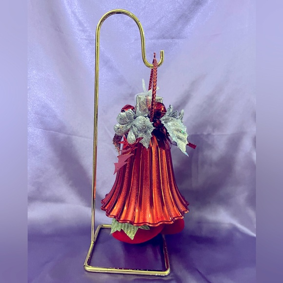 HANDCRAFTED • Red and Silver Elf Jingle Bell • Great for Christmas - Picture 4 of 6